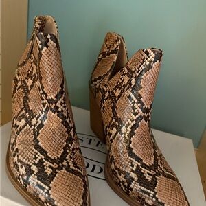 Snakeskin Ankle Boots